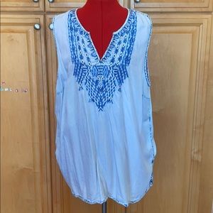 Lucky Brand embroidered tunic.